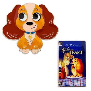 NEW Lady VHS Pin 2 Piece Set Lady & the Tramp Limited Release Disney NIB LR